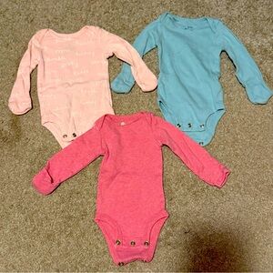 Carters Newborn Long Sleeve Girls Onesies